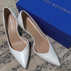 Stuart Weitzman Cream Pointed Toe Heels